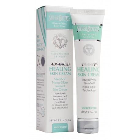 SilverBiotics® Advanced Healing Skin Cream Unscented 1.2oz Home